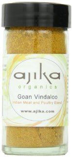 Ajika Organic Goan Vindaloo Spice Blend   A Goan Indian Mix for Meats and Poultry, 3.5 Ounce  Indian Seasoning  Grocery & Gourmet Food