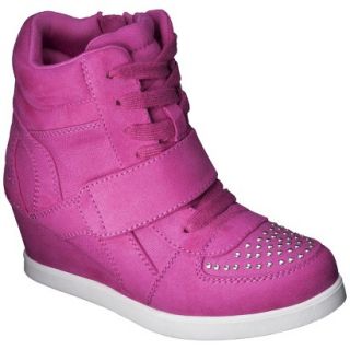Girls Cherokee Harmony High Top Sneaker Wedge   Pink 13