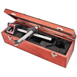 Starrett 659AZ Heavy Duty Magnetic Base Assembly Set, With Upright Post, Snug, Gauge Rod With Clamp, Fine Adjust, Thread Adaptor, With Case Indicator Stands
