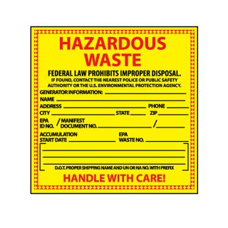 Nmc Hazardous Waste Container Labels   Hazardous Waste Handle With Care