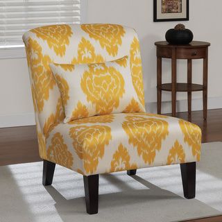 Anna Yellow Ikat Accent Chair