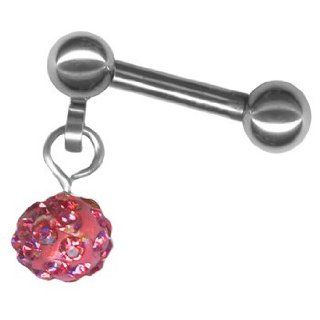 16 gauge Mini Red Ruby Disco Ball Dangle Cartilage Earring Helix Piercing Barbell 16g 5/16 Cartilage Barbell Jewelry