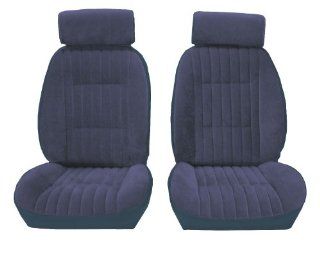 Acme U2006 M015M Front Blue Velour with Medium Blue Vinyl Bucket Seat Upholstery Automotive