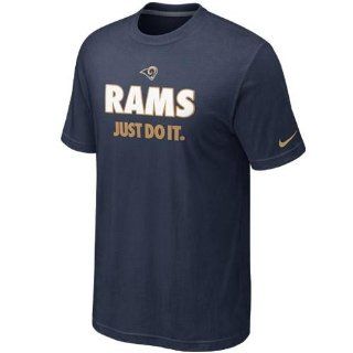NIKE Men's St. Louis Rams NFL Just Do It T Shirt, College Navy [Misc.]  Novelty T Shirts  Sports & Outdoors