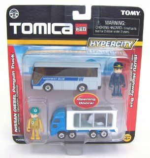 Tomica Diecast Isuzu Bus & Nissan Truck 2 Pack w/ Tomikids Toys & Games