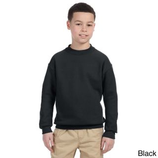 Jerzees Youth Super Sweats Nublend Fleece Long Sleeve T shirt Black Size L (14 16)
