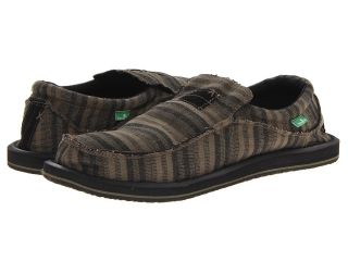 Sanuk Kyoto Stripes Mens Slip on Shoes (Olive)