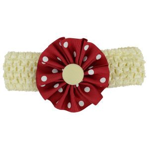 Oklahoma Sooners Crocheted Headband with Rosette