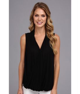 TWO by Vince Camuto S/L High Low Wrap Top Womens Sleeveless (Black)