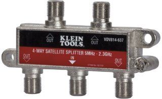 Klein Tools VDV814 637 Coax Splitter   Satellite, 4 Way, 5MHz   2.3GHz