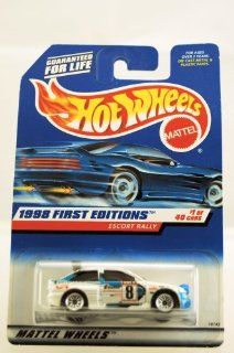Hot Wheels   1998 First Editions   Escort Rally   Racing Paint Scheme   Die Cast   #1 of 40 Cars   Collector #637   Limited Edition   Collectible Toys & Games