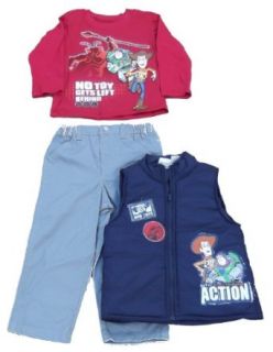 Toy Story Toddler Boys 3pc Vest Set With Electrifying Action Size 3T Clothing