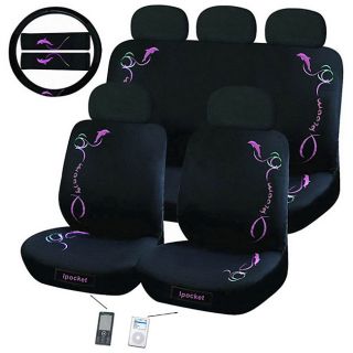 Dolphin 12 piece Universal Fit Seat Cover Set (airbag friendly)