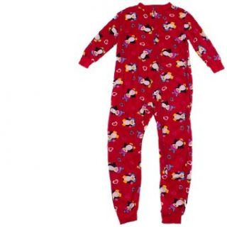 Red Penguin Footless Onesie for Girls Clothing