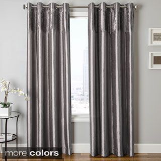 Softline Home Fashions Cosmo Faux Silk Grommet Top Curtain Panel Blue Size 54 x 84
