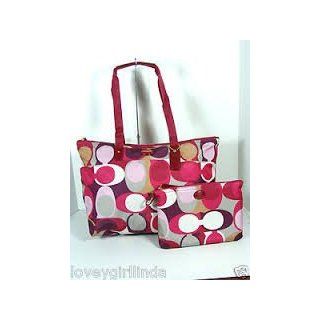 COACH ASHLEY SCARF PRINT LARGE WEEKENDER WITH PURSE F77329 Top Handle Handbags Shoes