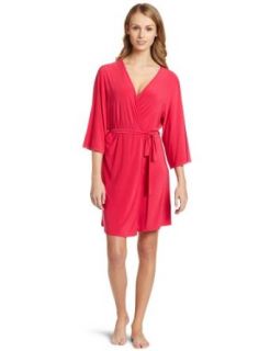 Josie by Natori Sleepwear Women's Electro Wrap Robe, Cosmo Pink, Large