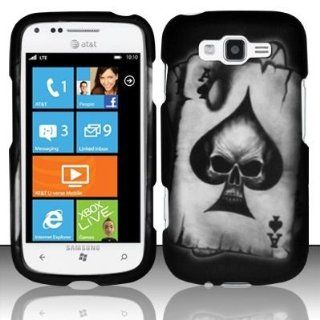 Boundle Accessory for At&t Samsung Focus 2 i667   Spade Skull Designer Hard Case Protector Cover + Lf Stylus Pen + Lf Screen Wiper Cell Phones & Accessories