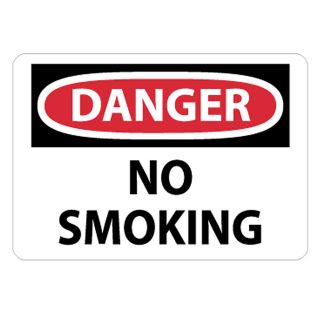 Nmc Osha Compliant Aluminum Danger Signs   14X10   Danger No Smoking