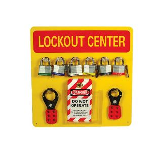 Nmc Standard Lockout Center   Board With Supplies