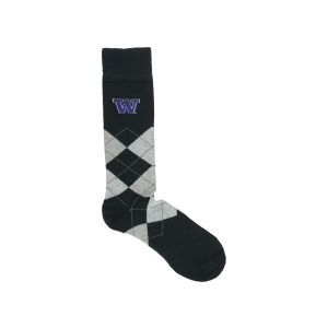 Washington Huskies For Bare Feet Argyle Dress Sock