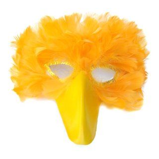 SACAS True Yellow Feather Bird Mask with yellow beak Toys & Games