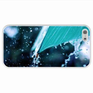 Custom Designer Apple 5 5S Macro Umbrella Water Spray Drops Birthday Gift White Cellphone Shell For Women Cell Phones & Accessories