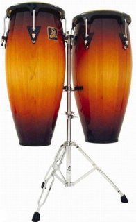 Latin Percussion LPA646 Aspire 10in & 11in Wood Conga Set Double Stand Vintage Musical Instruments