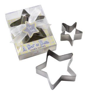 Kate Aspen "A Star Is Born" Star Shaped Cookie Cutters with Gift Box and Organza Bow  Baby Keepsake Boxes  Baby
