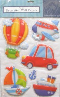 Transportation Themed Peel & Stick Pop up Wall Decals   Childrens Wall Decor