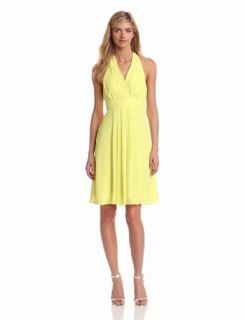 Vince Camuto Women's Halter Dress With Pleated Neckline