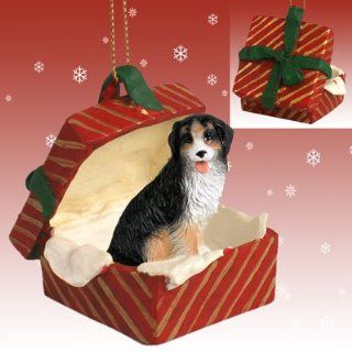 Bernese Mountain Dog Gift Box Red Ornament  Decorative Hanging Ornaments  