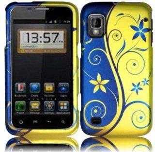 ZTE WARP N860 Rubberized Design Cover   Royal Swirl Cell Phones & Accessories