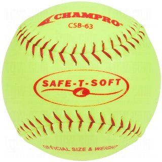 Champro Safe T Soft Practice Softballs 1 Dozen  Baseballs  Sports & Outdoors