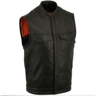 First MFG Men's One Panel Concealment Leather Vest. Built In Holsters. FIM680 NOC Automotive