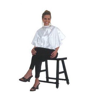 Betty Dain Esthetician's Client Comb Out Cape #680 Satin White  Hair Styling Accessories  Beauty