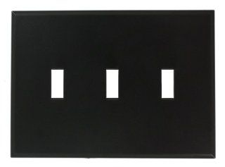 Leviton PJ3C C0E 3 Gang Midsize Toggle Switch Coverplate, Cheetah, Black   Multi Switch Plates  