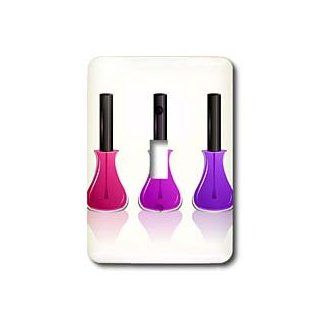 lsp_111565_1 Anne Marie Baugh Makeup   Three Bottles Of Nail Polish In Red, Purple, and Blue Design   Light Switch Covers   single toggle switch   Single Switch Plates  