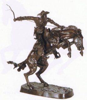"Bronco Buster" By Frederic Remington American Hand Cast Monumental Size 5Ft Tall Solid Bronze Sculpture Statue   Executive Gifts Bronzes