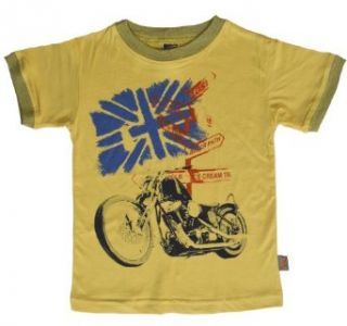 Charlie Rocket, Motorcycle Ringer Tee in Yellow (c) Clothing