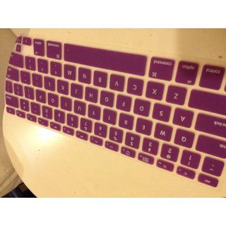 TopCase New Arrival Purple Silicone Keyboard Cover Skin for Macbook Unibody Whtie 13 Inch/Macbook Pro Aluminum Unibody 13, 15, 17 Inch with or without Retina Display/Macbook Air 13 Inch/Old Macbook White 13 Inch/Wireless Keyboard with Logo Mouse Pad Compu