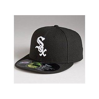 MLB New Era 5950 FITTED Chicago WHITE SOX 7 3/8 Home Black Hat Cap Authentic 