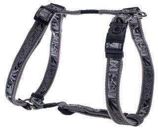 Rogz Stylish Fancy Dress Armed Response Adjustable Dog Harness, X Large, Silver Gecko Design  Pet Harnesses 