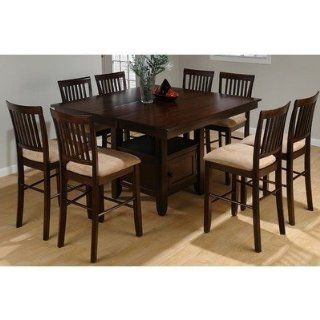Counter Height Dining Table w Butterfly Leaf & Storage Base  
