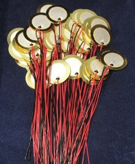 50 Pieces   20mm Piezo Disc Elements with 4" Leads 