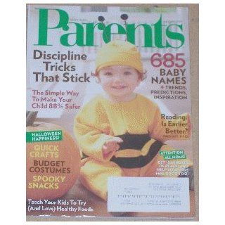 Parents Magazine, October 2009, Featuring "Discipline that Sticks" and "685 baby Names" (Parents Magazine, October) Books