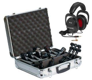 Audix Professional 5 piece Drum Mic Package Includes Direct Sound EX 25 Extreme Isolation Headphones Musical Instruments
