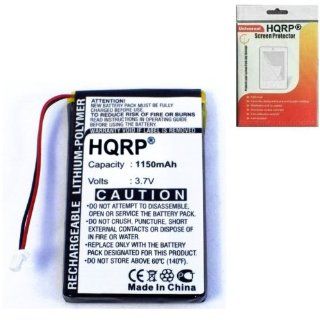 HQRP 1150mAh Battery compatible with Garmin Nuvi 660 / 660 FM / 670 / 680 GPS Replacement plus HQRP Universal Screen Protector GPS & Navigation