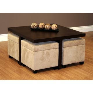 Club Coffee Table with Ottoman