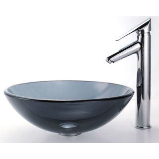 Add a touch of elegance to your bathroom with a glass sink combo from